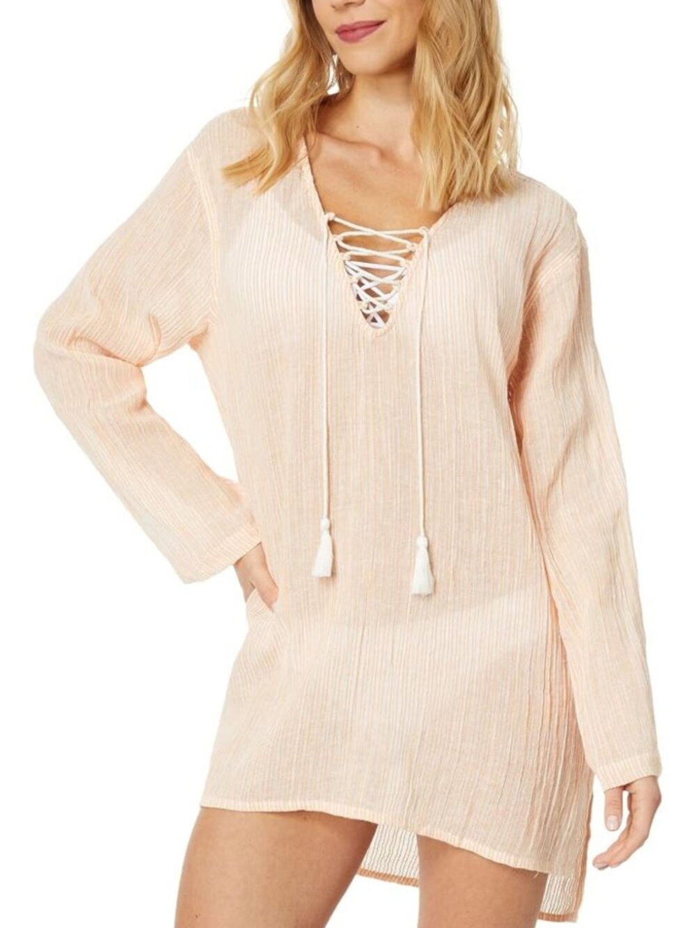 Billabong 'Blue Skies' Beach Coverup - Orange Peel